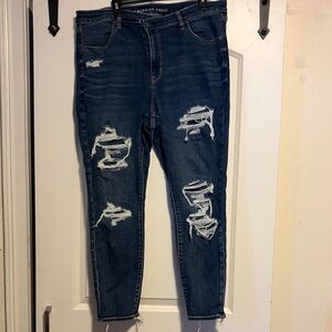 American Eagle Outfitters Women's Ripped High Rise Skinny jeggings